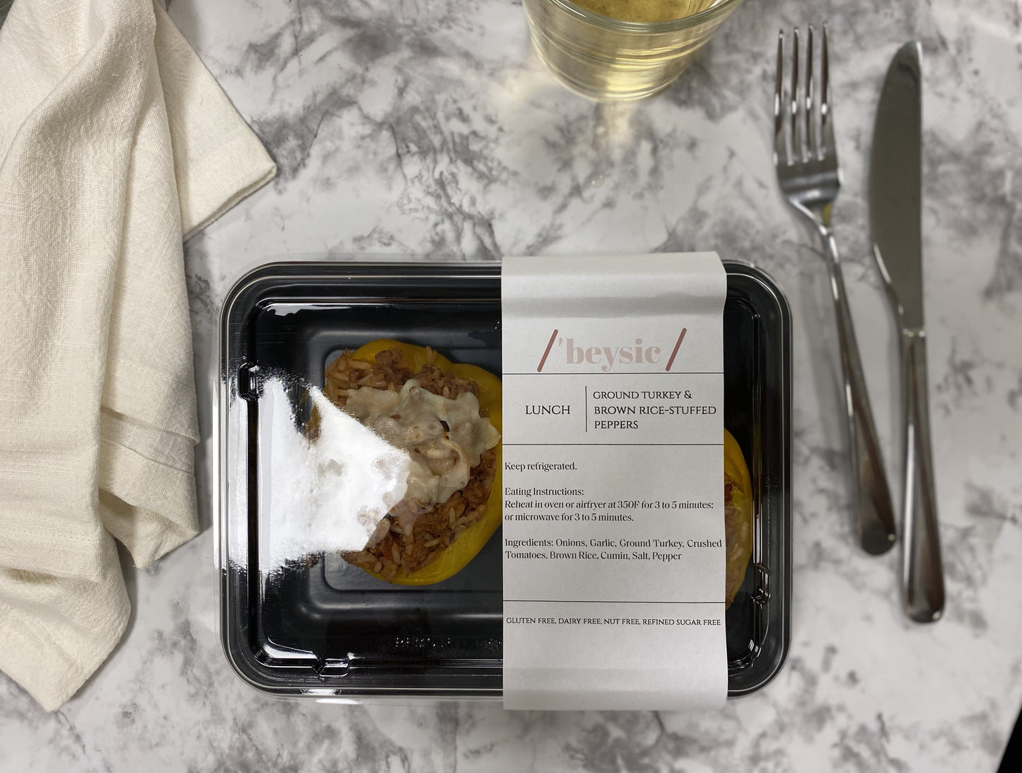 Ground Turkey & Brown Rice-stuffed Peppers