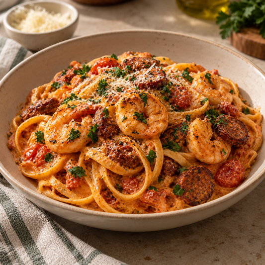 Shrimp & Chorizo Pasta